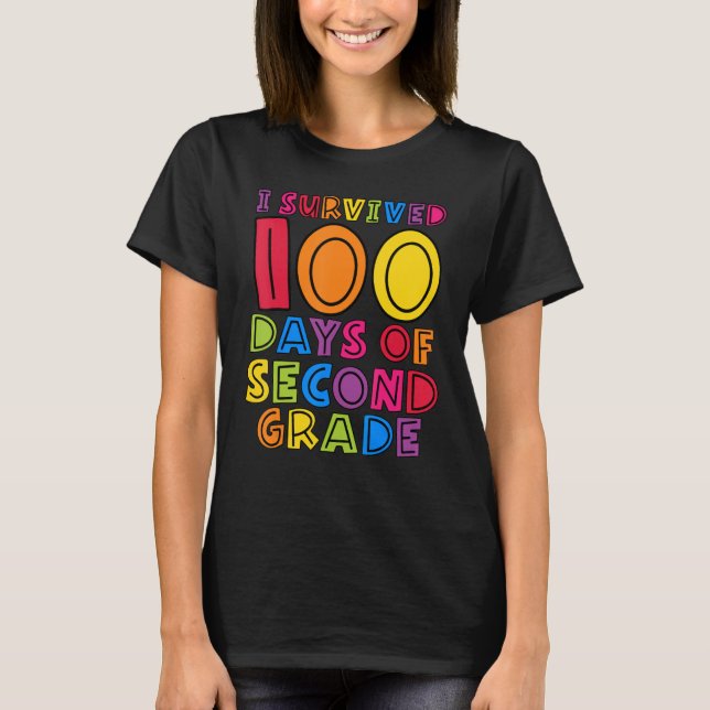 Camiseta Sobrevivi a 100 Dias de Professores do 2º ano (Frente)