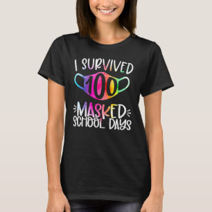 Camiseta Sobrevivi A 100 Dias Escolares Mascarados