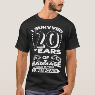 Camiseta Sobrevivi A 20 Anos De Casamento