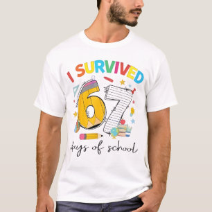 Camiseta Sobrevivi a 67 Dias de Aula Professor Aluno Engraç
