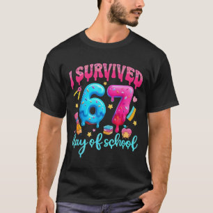 Camiseta Sobrevivi a 67 Dias de Aula Seis Sete Meme Profess