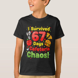 Camiseta Sobrevivi a 67 Dias De Caos Na Cafeteria 6 7 Meme 