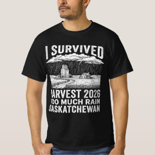 Camiseta Sobrevivi à Colheita de 2026 Demais Chuva Saskatch
