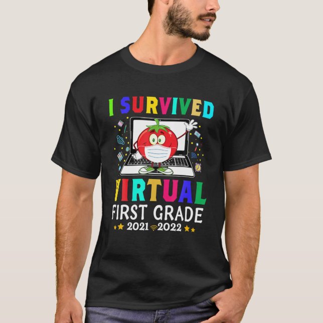 Camiseta Sobrevivi à Distância de Fim do Ano Virtual 1Rua G (Frente)