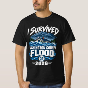 Camiseta Sobrevivi à Enchente do Condado de Washington 2026
