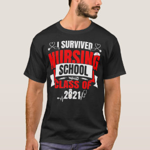 Camiseta Sobrevivi à Enfermeira da Escola de Enfermagem 202