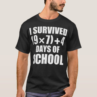 Camiseta Sobrevivi à Equação Matemática 67 Dias de Escola
