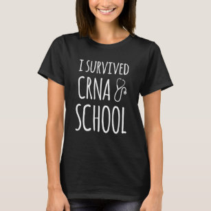 Camiseta Sobrevivi à escola CRNA Enfermeira Engraçada Engra