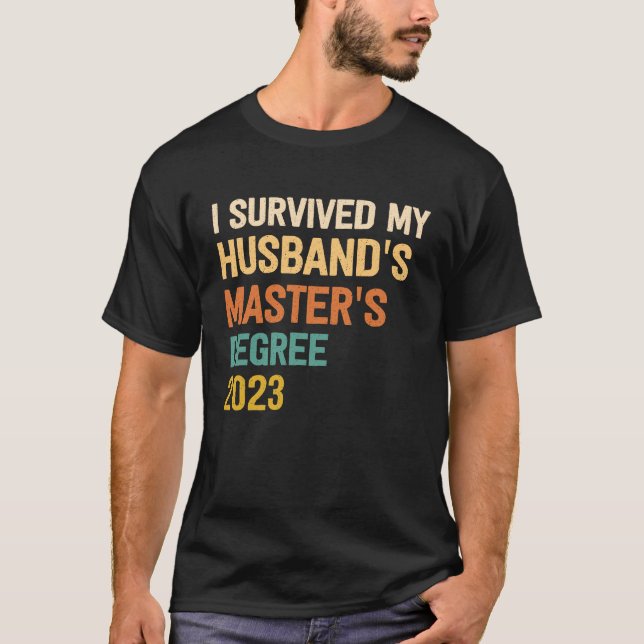 Camiseta sobrevivi à graduação 2 do mestrado dos meus marid (Frente)