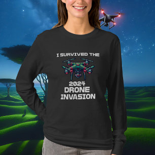 Camiseta Sobrevivi à Invasão de Drones de 2024