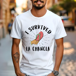 Camiseta Sobrevivi a La Chancla - Piada mexicana Engraçada