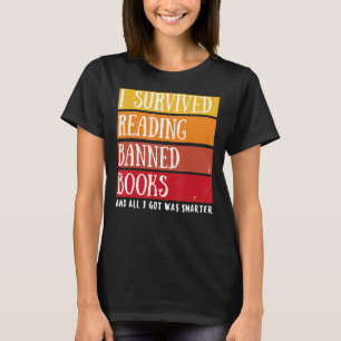 Camiseta sobrevivi à leitura de livros proibidos Retro bani
