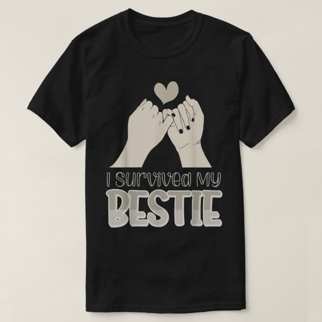 Camiseta Sobrevivi À Minha Bestie 1223 (Frente do Design)