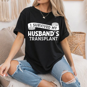 Camiseta Sobrevivi à minha fita de receptor de transplante