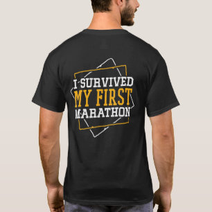 Camiseta Sobrevivi À Minha Primeira Maratona Maratona Marat