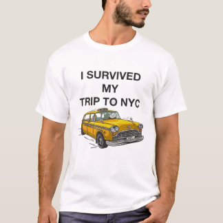 Camiseta Sobrevivi à minha viagem para NYC Táxi engraçado