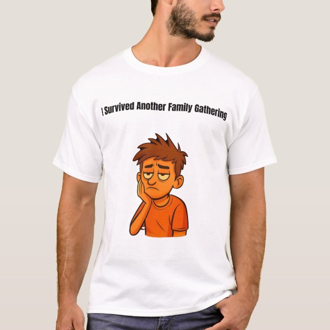 Camiseta Sobrevivi a Outra Reunião Familiar (Frente)
