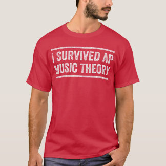 Camiseta Sobrevivi à Teoria Musical AP Citação engraçada de