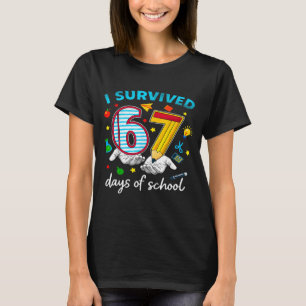 Camiseta Sobrevivi ao 67º dia de aula Six Seven Kids