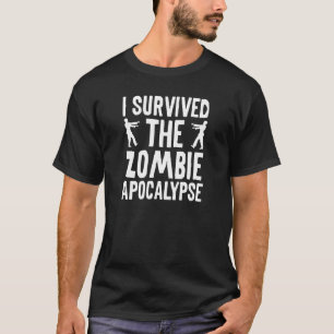 Camiseta Sobrevivi Ao Apocalipse Zombie