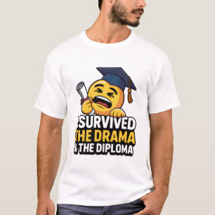 Camiseta Sobrevivi ao Drama e ao Diploma Engraçado 2026 Gr