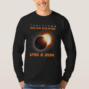 Camiseta Sobrevivi ao Eclipse Solar Total de 2024