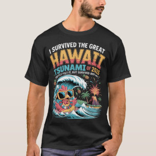 Camiseta Sobrevivi Ao Excelente Do Havaí, Tsunami, De 2025,