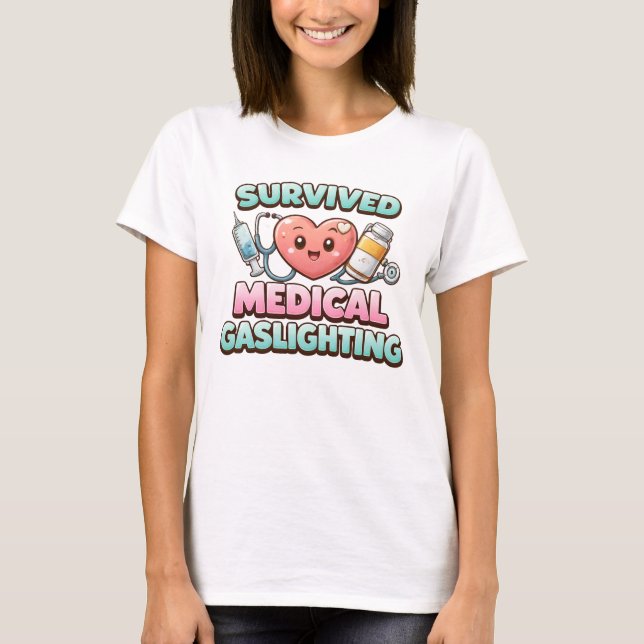 Camiseta Sobrevivi ao Gaslighting Médico (Frente)