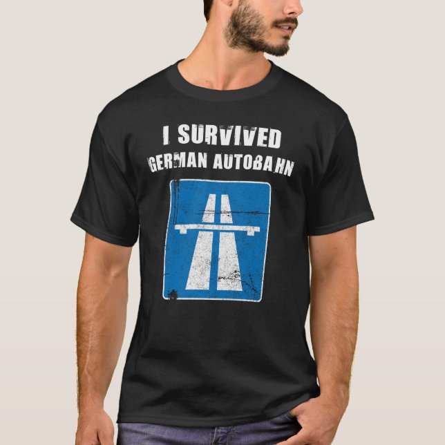 Camiseta Sobrevivi ao Germano Autobahn Truck Speeder (Frente)