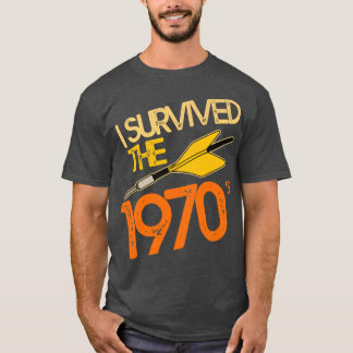 Camiseta Sobrevivi ao jogo de mísseis Jarts dos anos 70