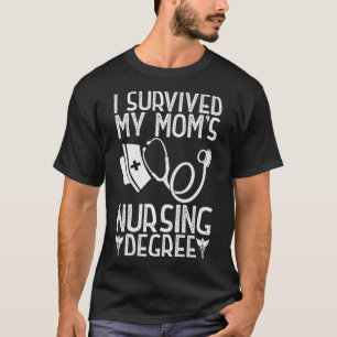 Camiseta Sobrevivi ao meu Grau de Enfermagem de Mães, Enfe