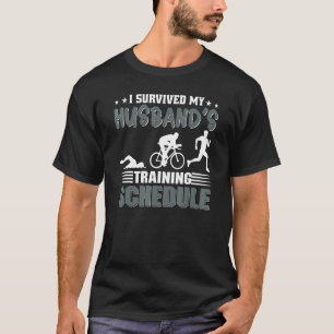 Camiseta Sobrevivi ao meu marido, Triathlon Training Schedu