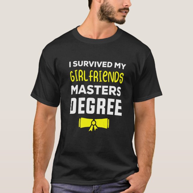 Camiseta Sobrevivi ao meu Namorada de mestrado (Frente)