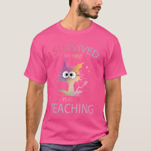 Camiseta Sobrevivi Ao Meu Primeiro Ano De Ensino De Chá Nov