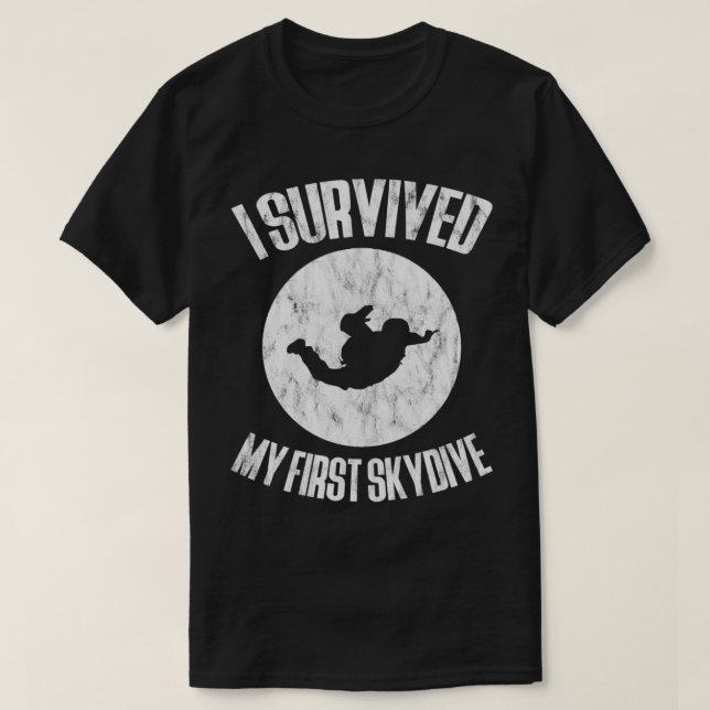 Camiseta Sobrevivi Ao Meu Primeiro Skydive 2 (Frente do Design)