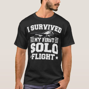 Camiseta Sobrevivi Ao Meu Primeiro Voo Solo - Piloto