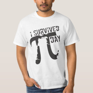 Camiseta Sobrevivi ao Pi Day © - Engraçado Pi Day