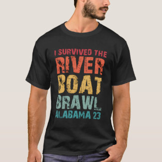 Camiseta Sobrevivi Ao Riverboat Brawl Alabama Funny Montg