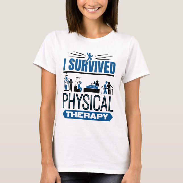 Camiseta Sobrevivi ao Sobrevivente de Terapia Física (Frente)