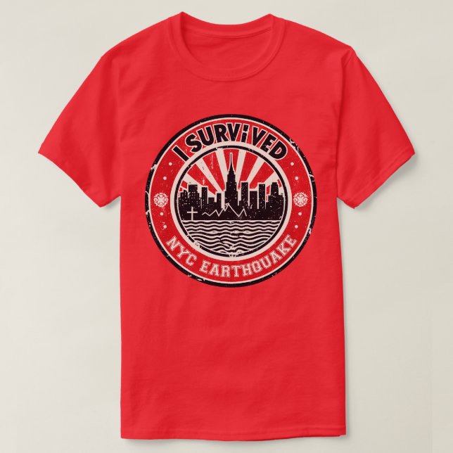 Camiseta Sobrevivi Ao Terremoto NYC 2024 2 (Frente do Design)