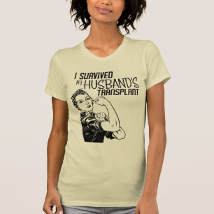 Camiseta Sobrevivi ao transplante do meu marido, cuidador e