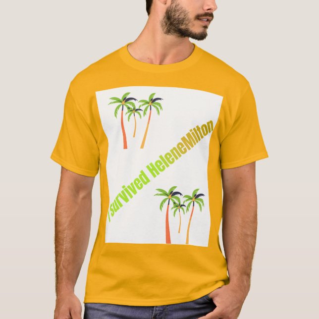 Camiseta Sobrevivi aos furacões Helene Milton (Frente)