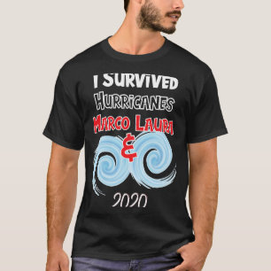 Camiseta Sobrevivi aos furacões Laura e Marco 2020 Meme