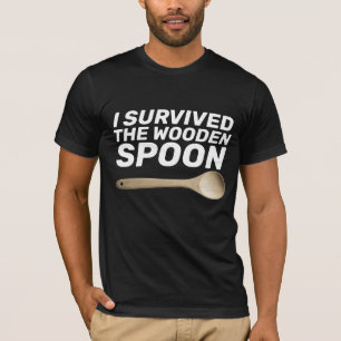 Camiseta SOBREVIVI DA COLHER DE MADEIRA, T-shirts Negras