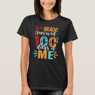 Camiseta Sobrevivido 100 Dias, 6, Grau 100, Dia da Escola F
