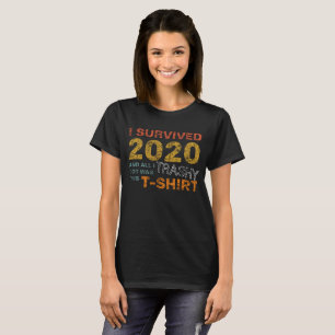 Camiseta Sobrevivido em 2020 Covid engraçado-19