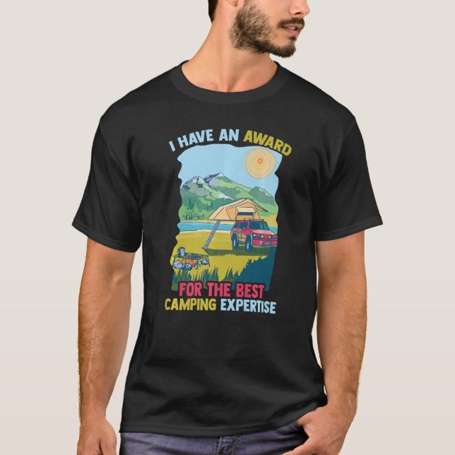 Camiseta Sobrevoo Tenho Uma Prêmio Para O Melhor Acampament (Frente)