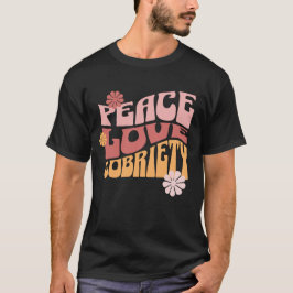 Camiseta Sobriedade do Amor pela Paz para Recuperar Alcoóli