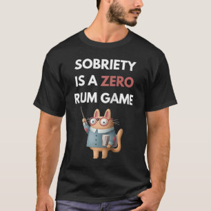 Camiseta Sobriedade É Um Jogo De Rum Zero De Recuperação Pu