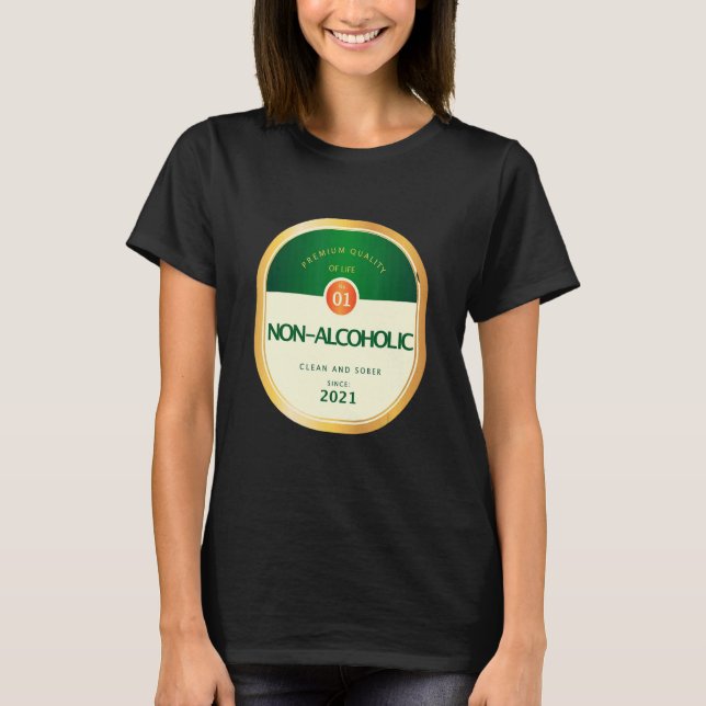 Camiseta Sobriedade Não Alcoólica Recuperando Álcool Re (Frente)